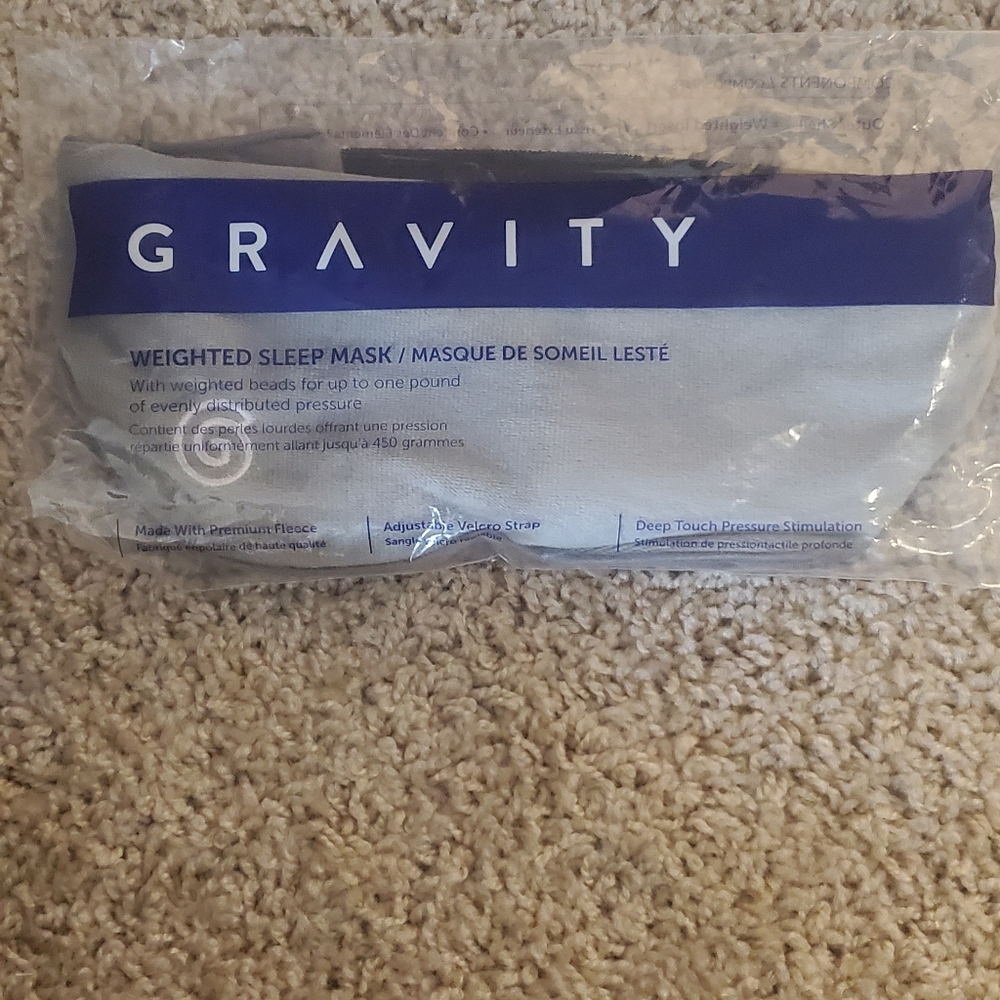 Gravity weighted sleep mask